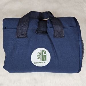 Carhartt Blue Sherpa Travel Blanket
